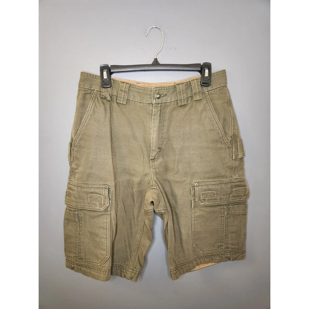 Duluth Fire Hose Work Shorts Men's 32‎ Green Cargo 12